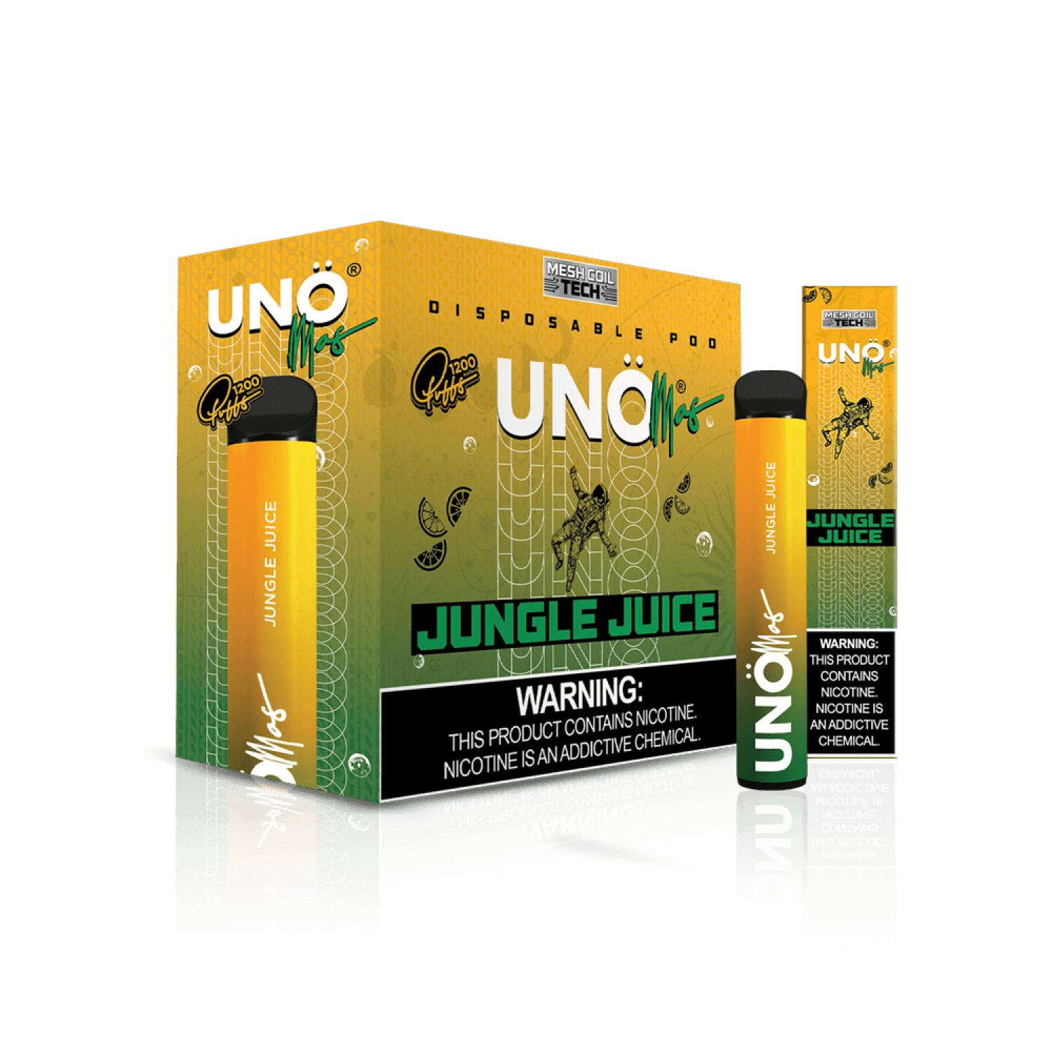 Uno Mas Disposable 5% | 1,200 Puffs — Jungle Juice