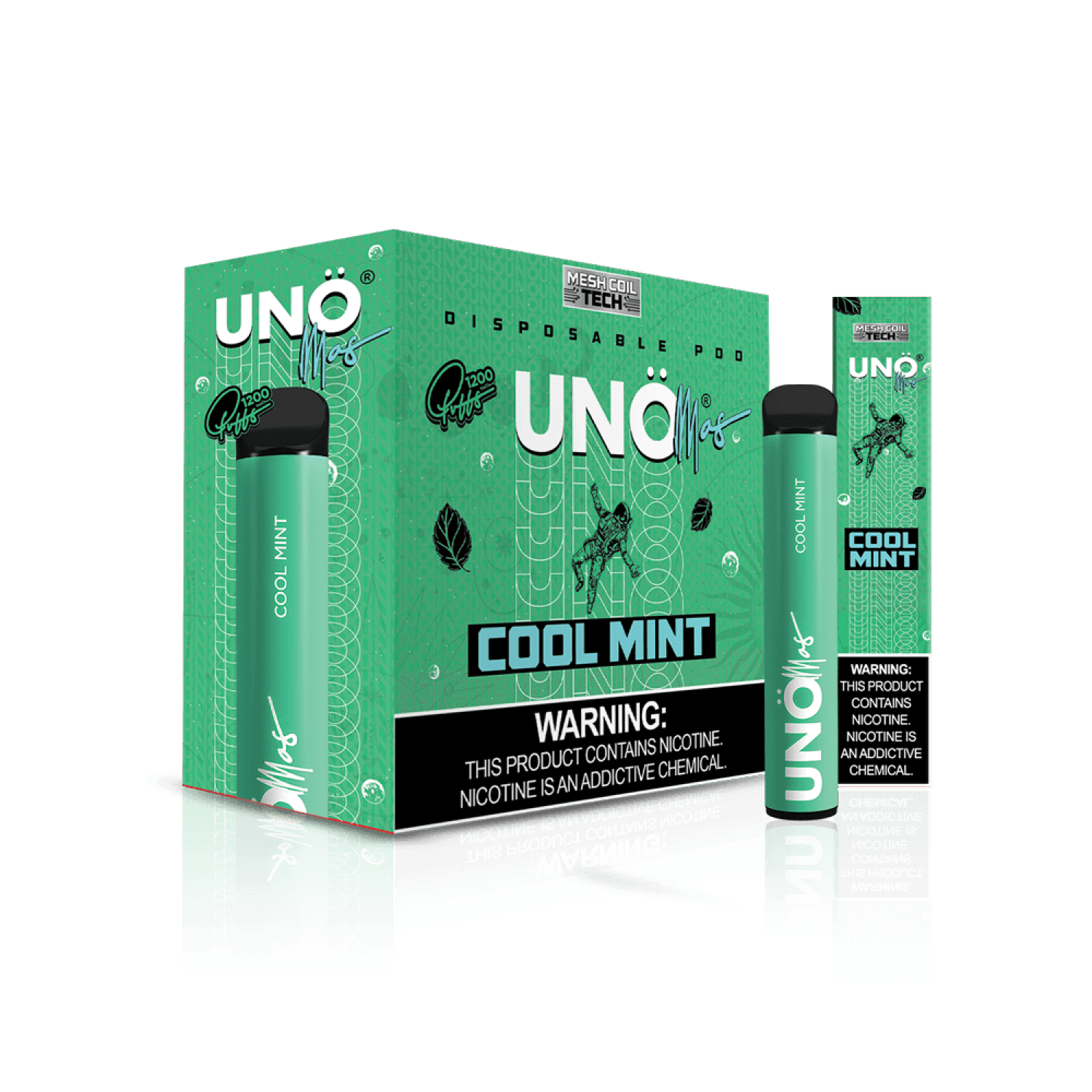 Uno Mas Disposable 5% | 1,200 Puffs — Cool Mint