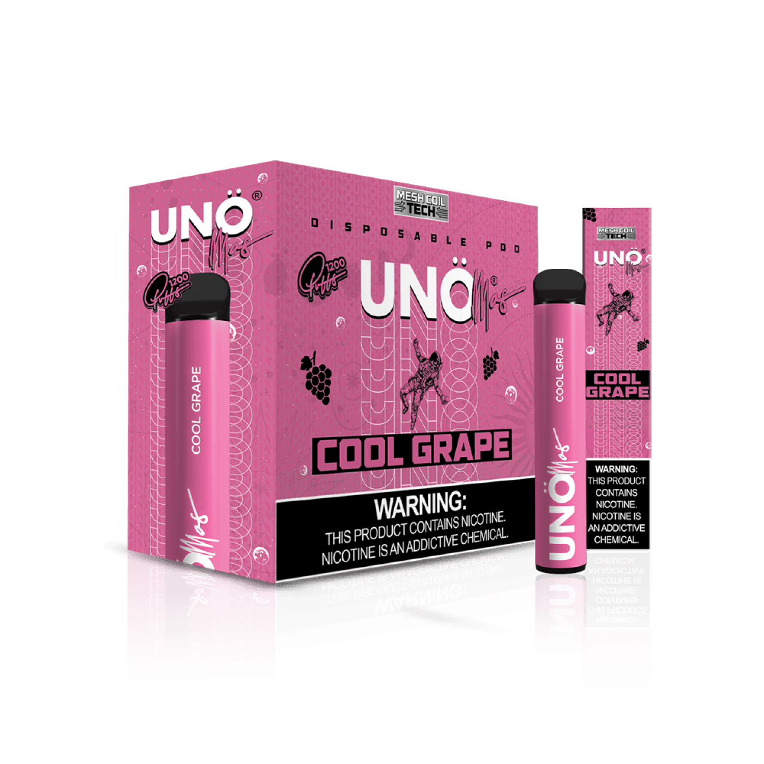 Uno Mas Disposable 5% | 1,200 Puffs — Cool Grape