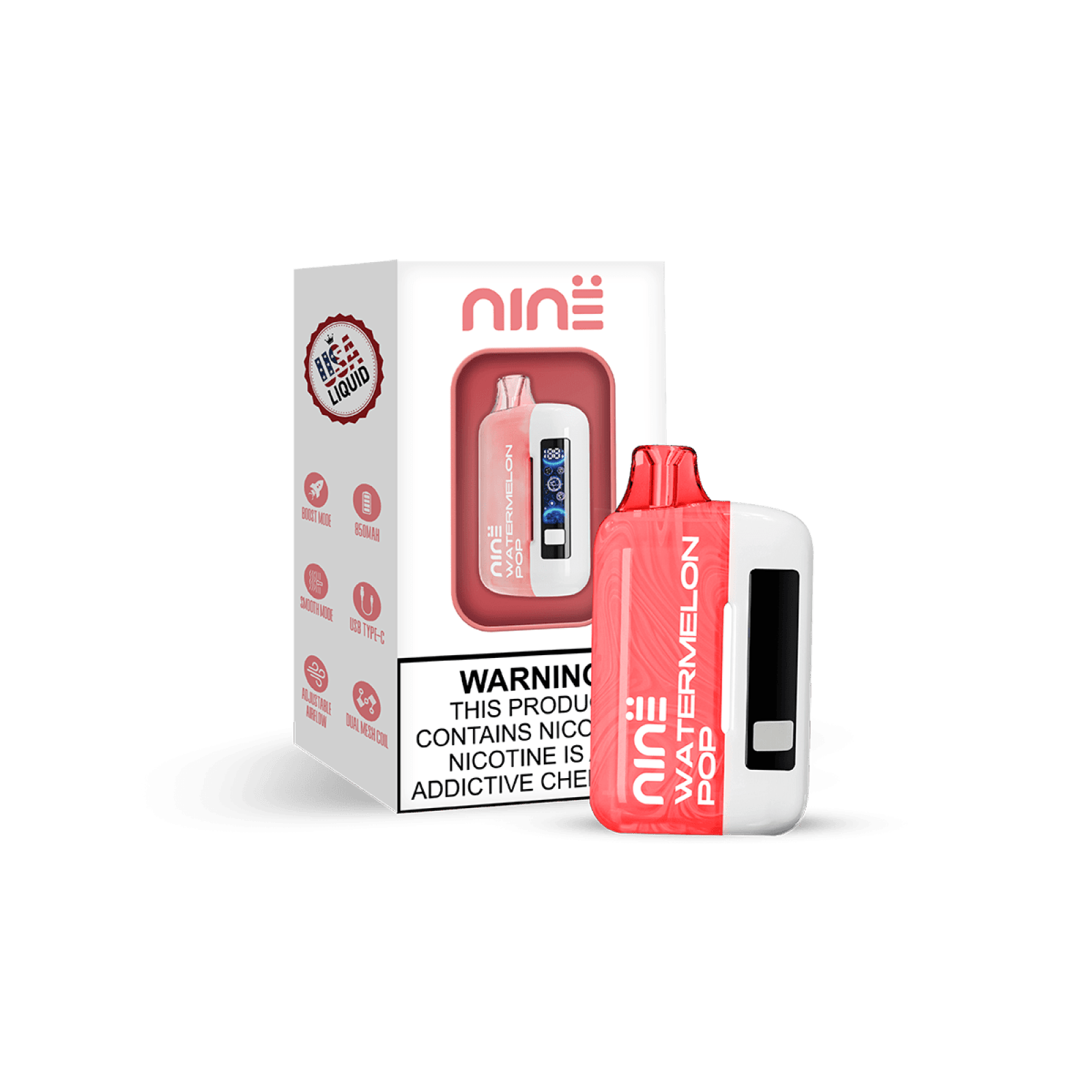 UNO NiNE Full Kit (Battery & Pod) — Watermelon Pop