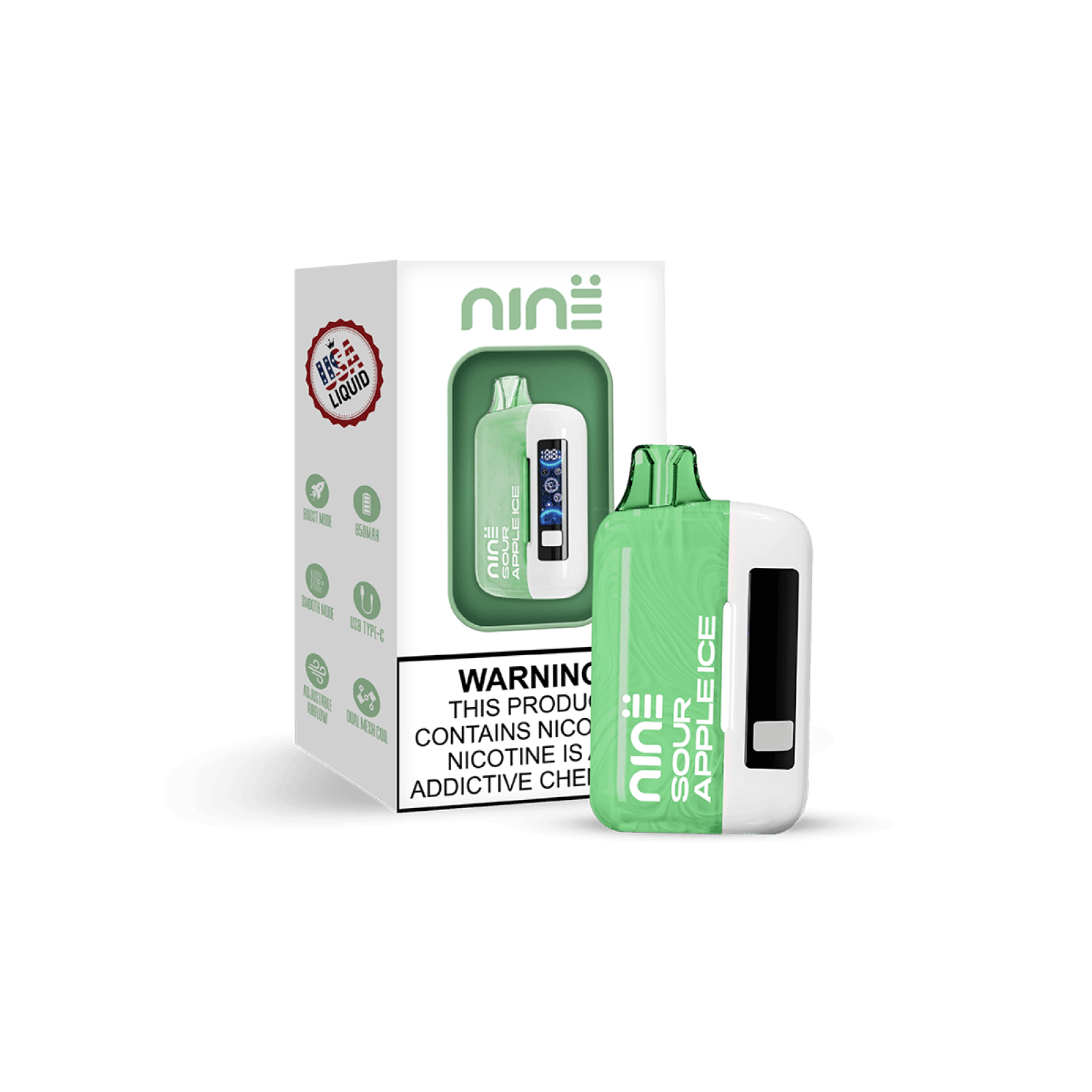 UNO NiNE Full Kit (Battery & Pod) — Sour Apple Ice