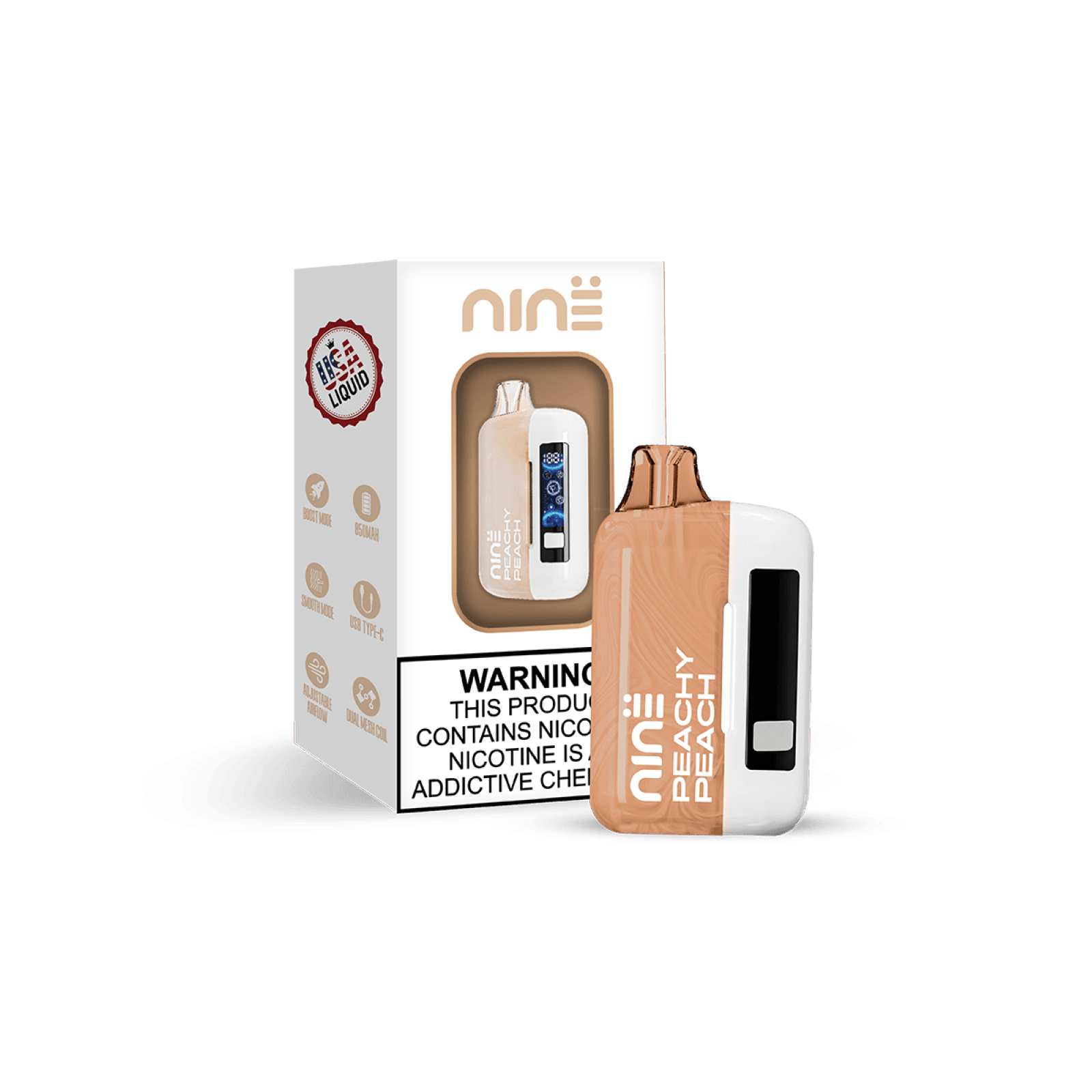 UNO NiNE Full Kit (Battery & Pod) — Peachy Peach