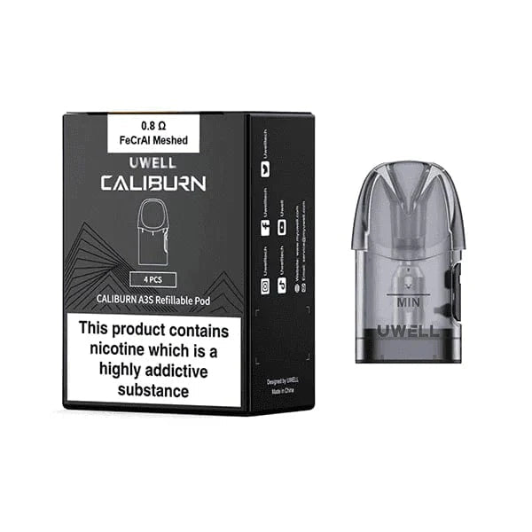 Uwell CALIBURN A3S Replacement Pods — 0.8 ohm Pods