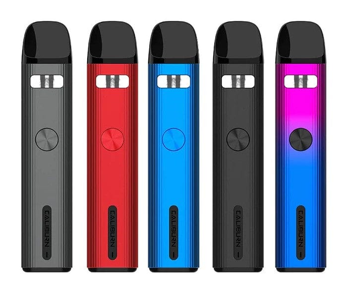 Uwell CALIBURN G2 18W pod system with sleek design and compact hardware, featuring adjustable wattage and refillable pod.
