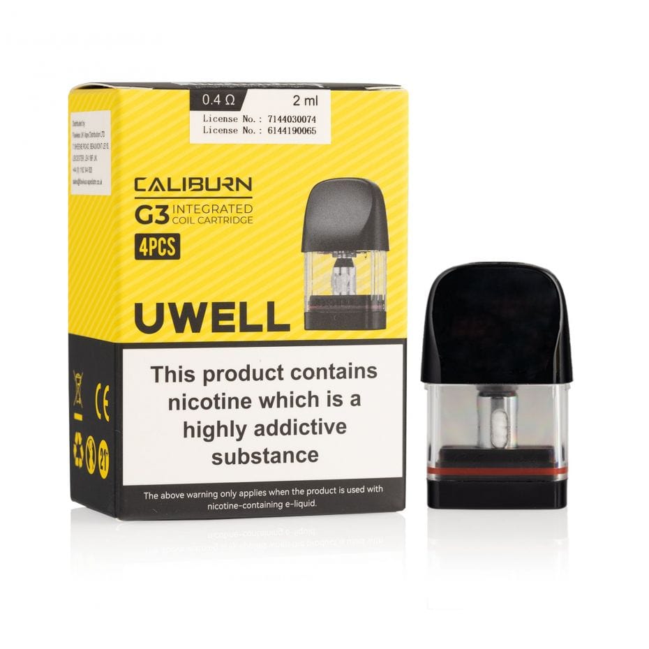 Uwell CALIBURN G3 Replacement Pods — 0.4 ohm Meshed