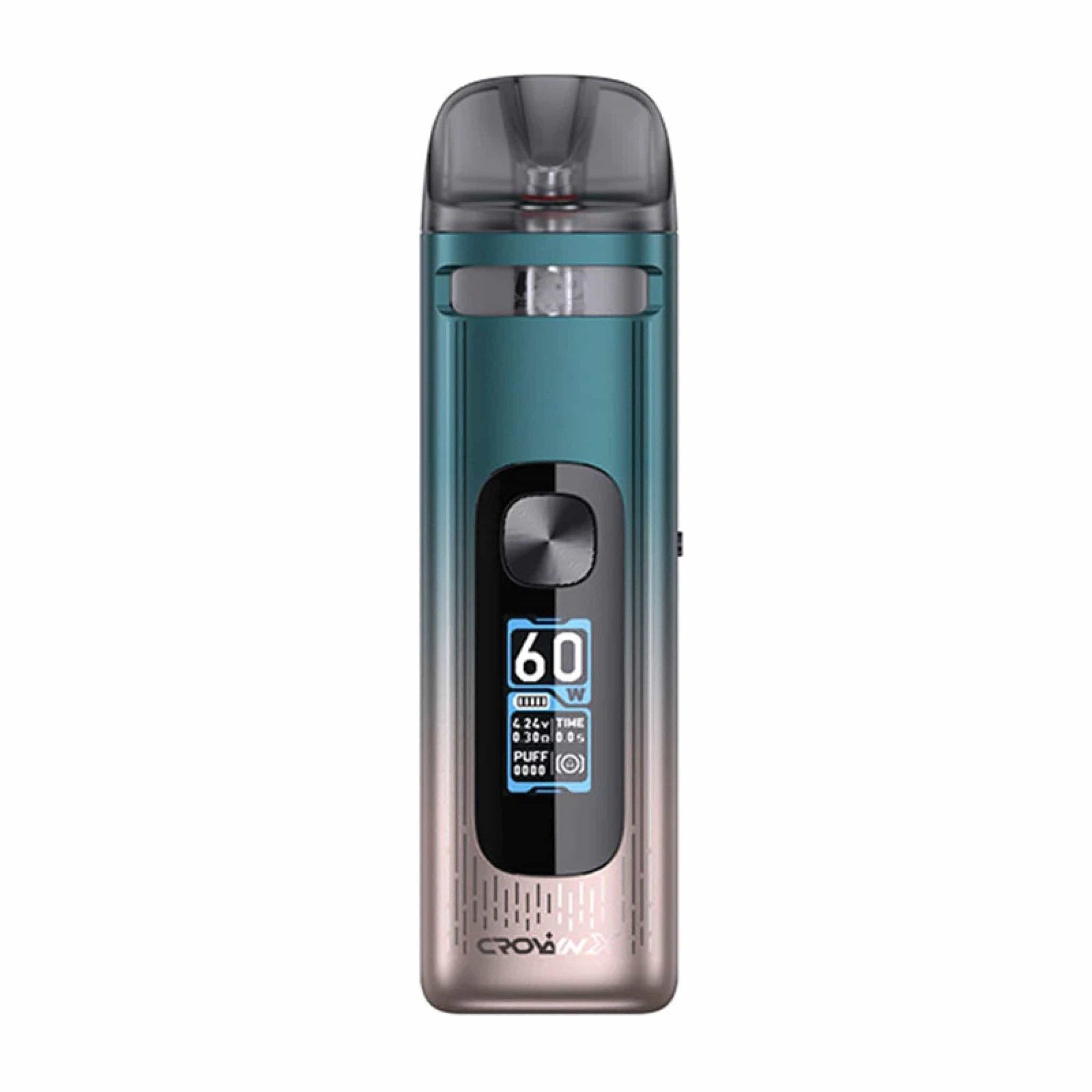 UWELL Crown X 60W Pod System hardware with sleek design and adjustable wattage for vaping enthusiasts.