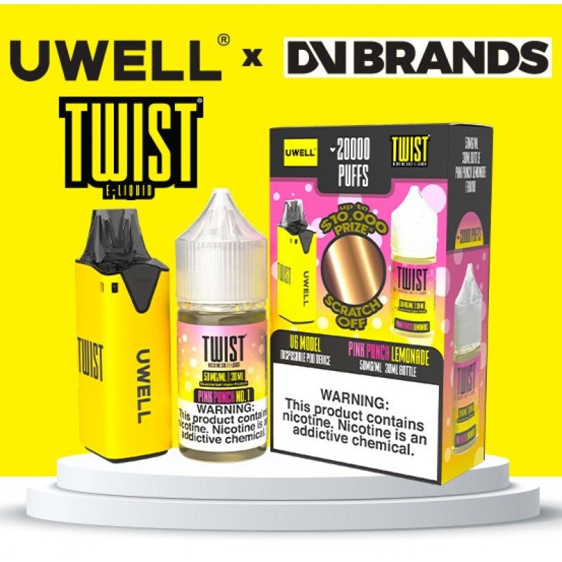 Uwell V6 Refillable Disposables + 30mL Juice Combo — Pink Punch Lemonade (Twist Liquid 50mg)