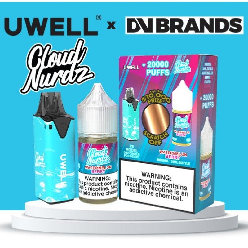 Uwell V6 Refillable Disposables + 30mL Juice Combo — Watermelon Berry