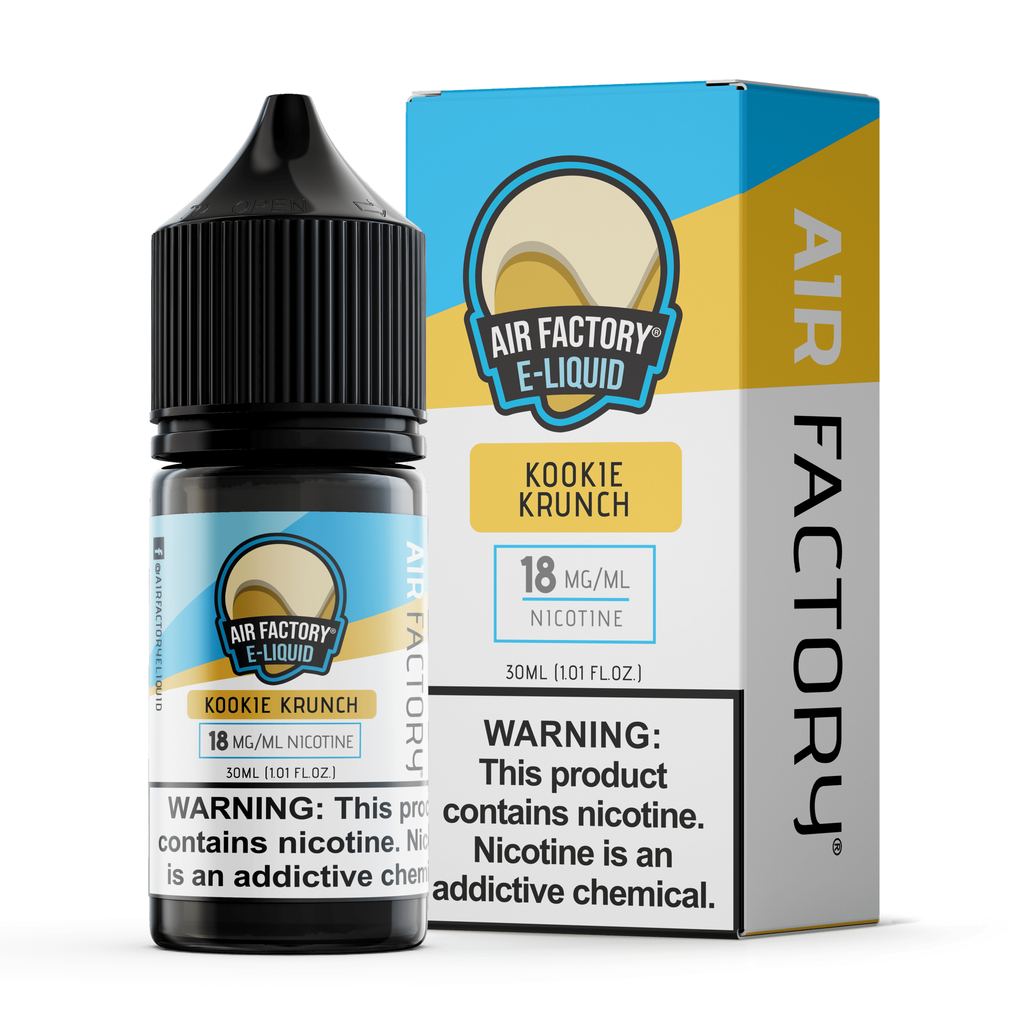 Air Factory E-Liquids Salt - 30mL — Vanilla Crumble/Kookie Crunch