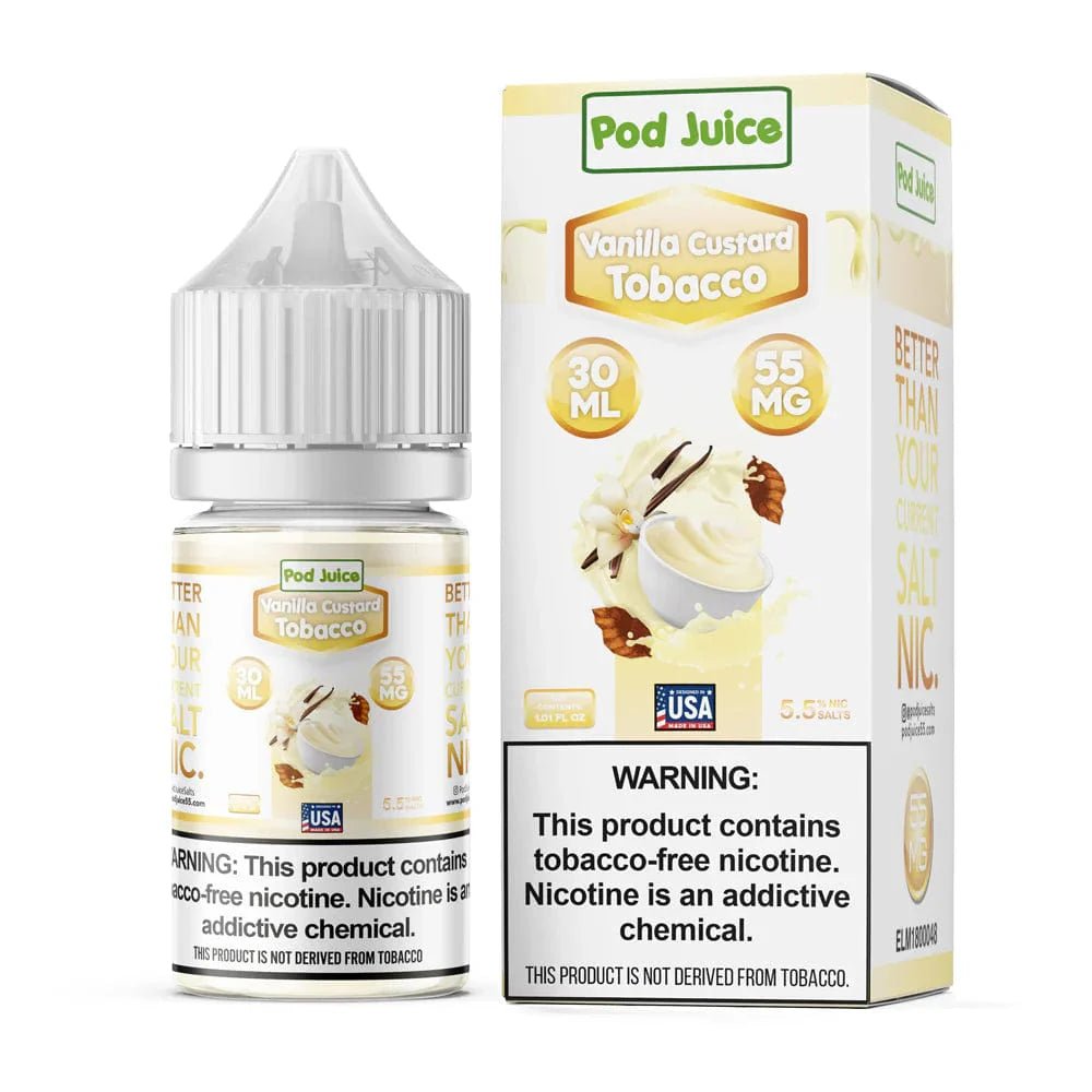 Pod Juice Salt - 30mL — Vanilla Custard Tobacco