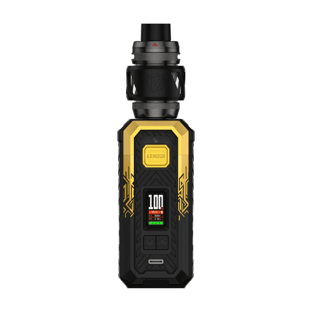 Vaporesso Armour Mod Kit with iTank T displaying the sleek mod and tank setup for vaping.
