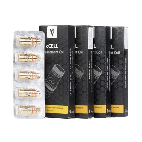 Vaporesso CCELL Ceramic Coil for vape devices, showing a close-up of the cylindrical ceramic heating element.