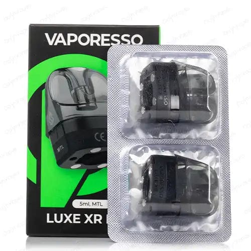Vaporesso LUXE XR replacement vape pods, 2-pack, compatible with Vaporesso LUXE XR device for smooth vaping experience.