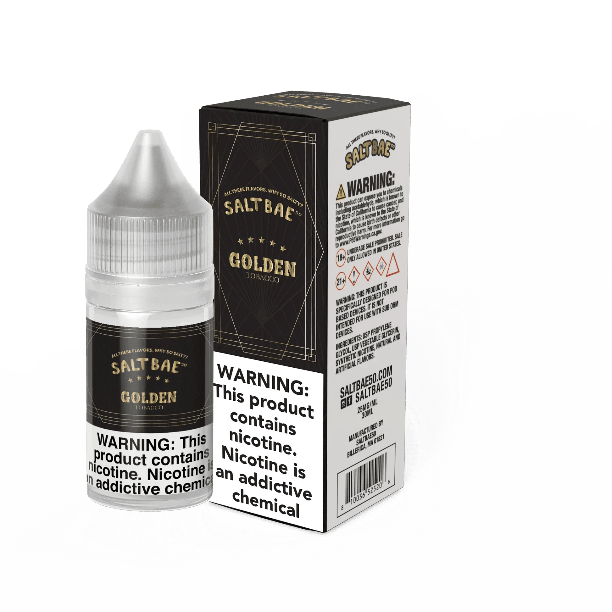 Salt Bae 50 - 30mL — Virginia Tobacco (Golden Tobacco)