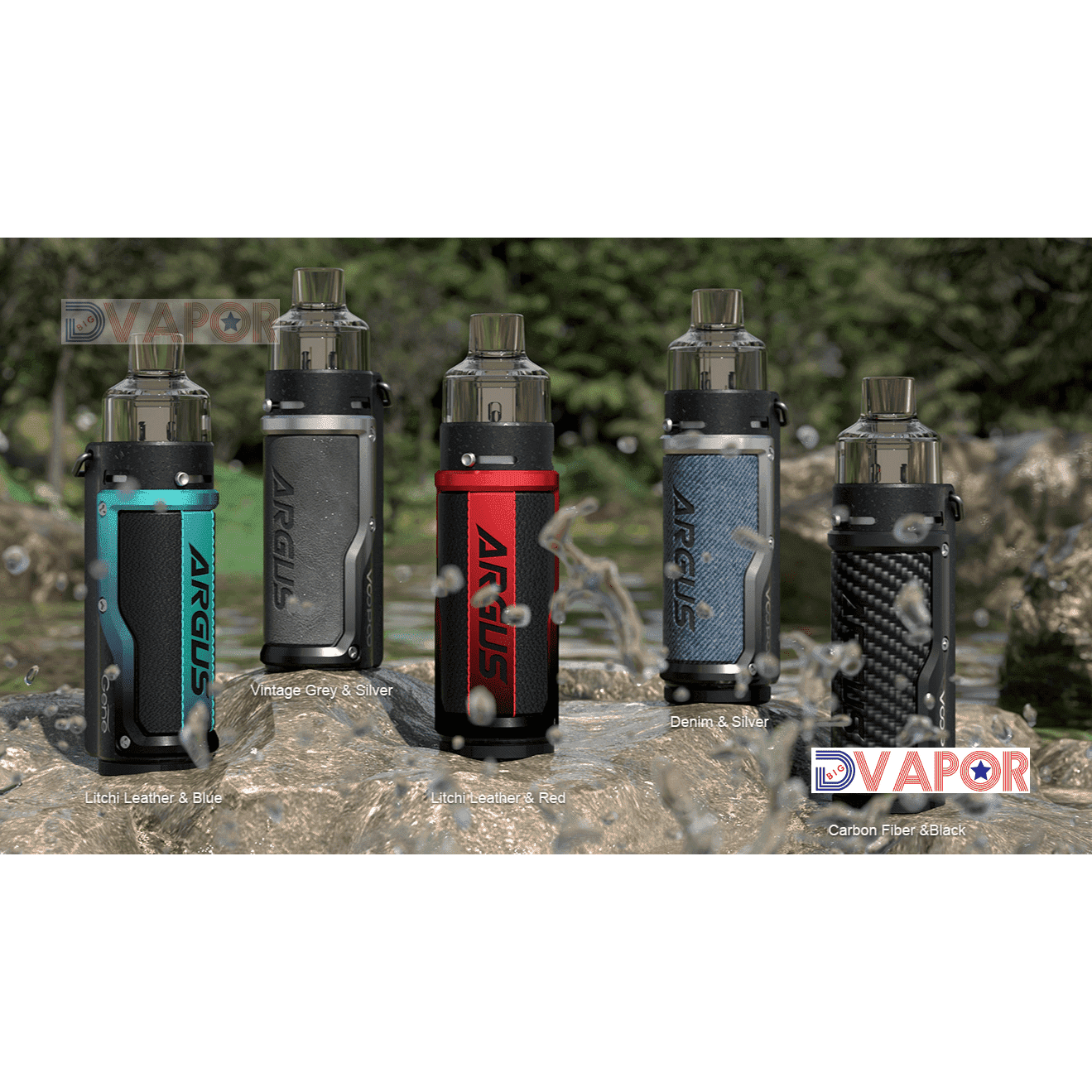 VOOPOO Argus Mod Pod Kit with built in battery — Silver/Vintage Gray