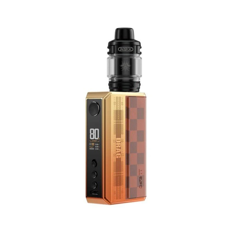 VooPoo Drag 5 Dual 18650 Mod Kit with UFORCE-X Tank — Sunset Orange