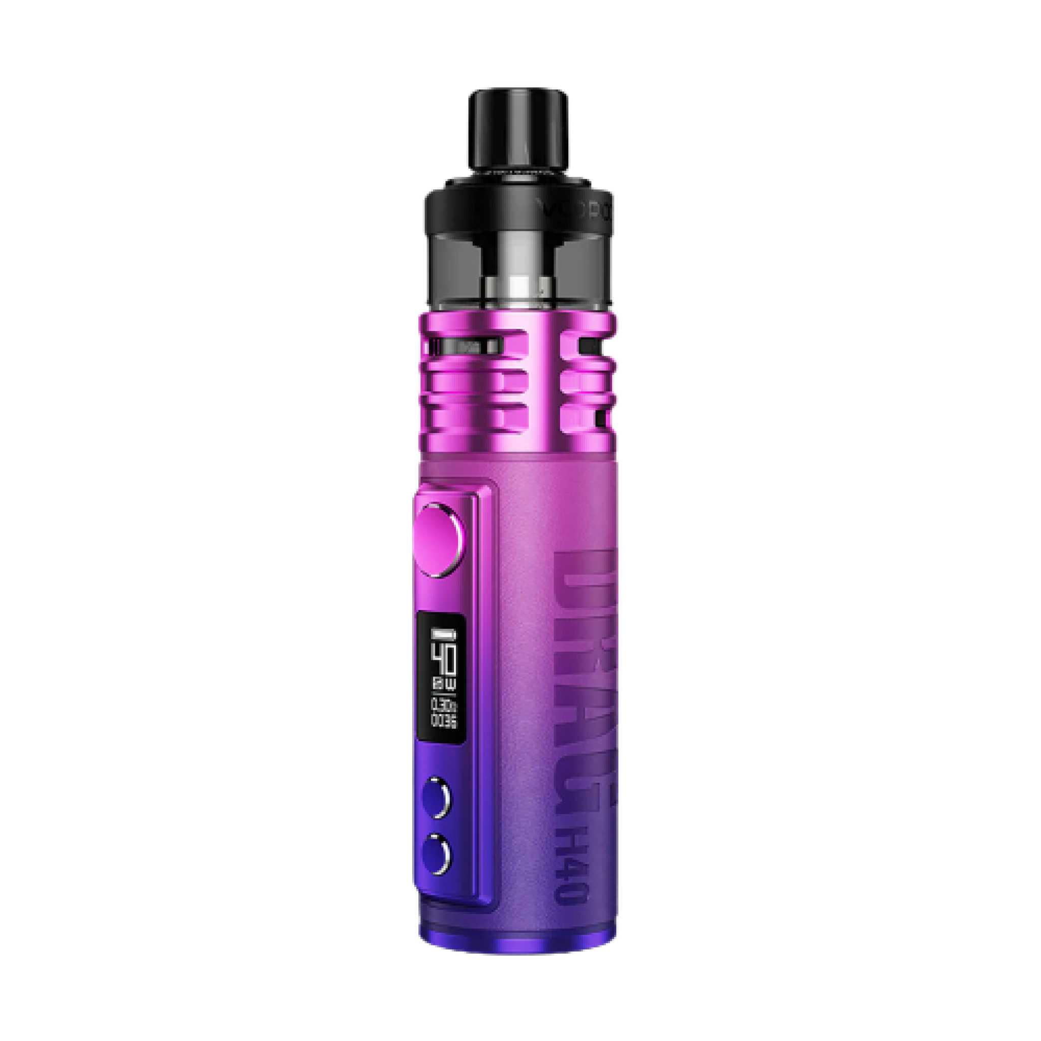 VOOPOO Drag H40 Pod Mod Kit showing sleek black device with adjustable airflow and compact design for vaping.