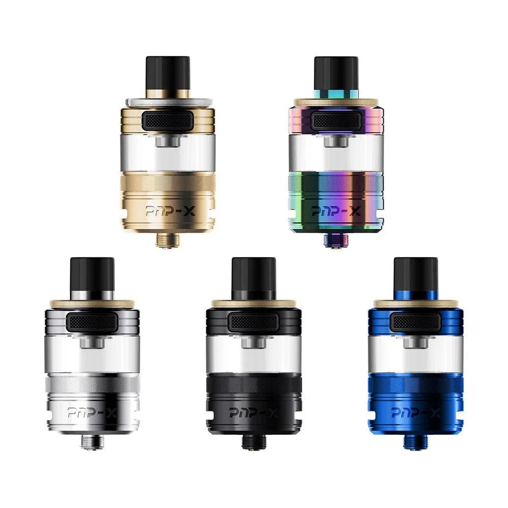 VOOPOO PnP-X Pod Tank vape part with clear glass chamber and black mouthpiece, designed for compatible VOOPOO vape devices.