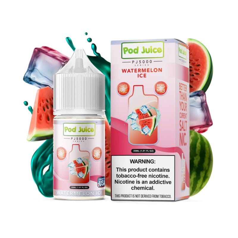 Pod Juice PJ5000 Salt - 30mL — Watermelon ICE PJ5000