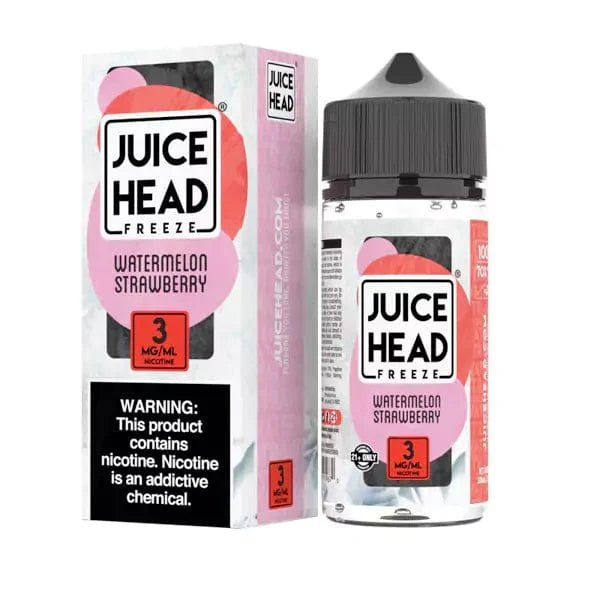 Watermelon Strawberry Freeze e-liquid by Juice Head in a 100mL bottle, featuring a refreshing watermelon and strawberry flavor.