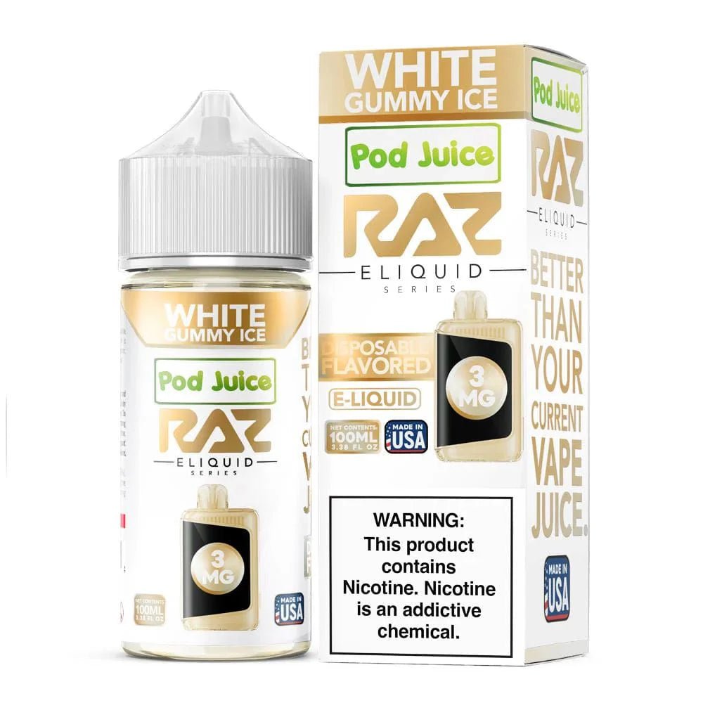 Pod Juice x Raz E-Liquid - 100mL — White Gummy ICE