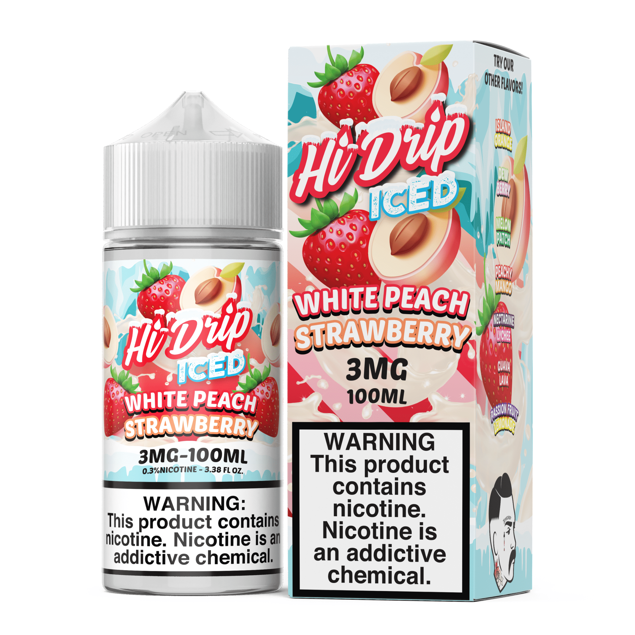 Hi Drip - 100mL — White Peach Strawberry ICED