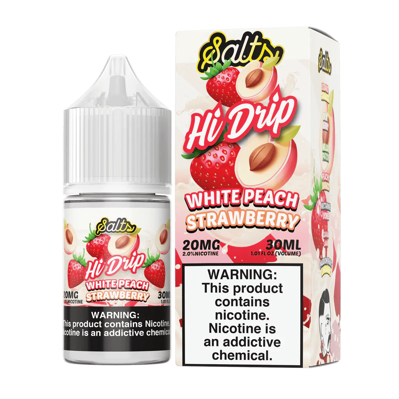 Hi Drip Salt - 30mL — White Peach Strawberry